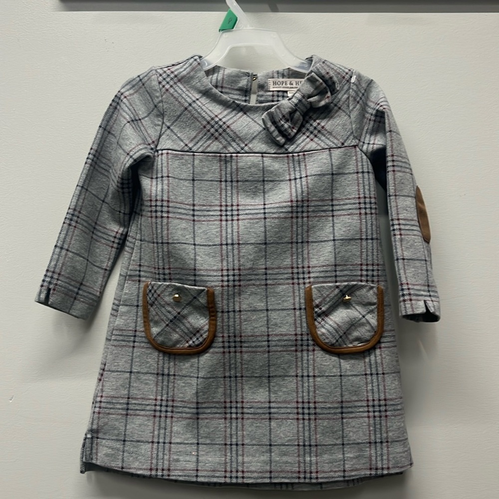 Hope &Henry adorable plaid equestrian style dress